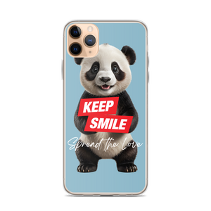 Keep Smile Blue Panda iPhone Case