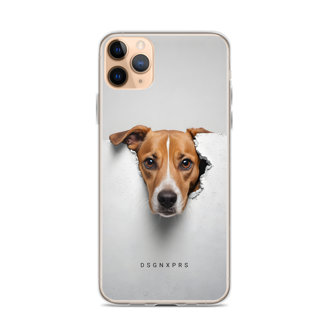 Funny Sad Dog Peep iPhone Case