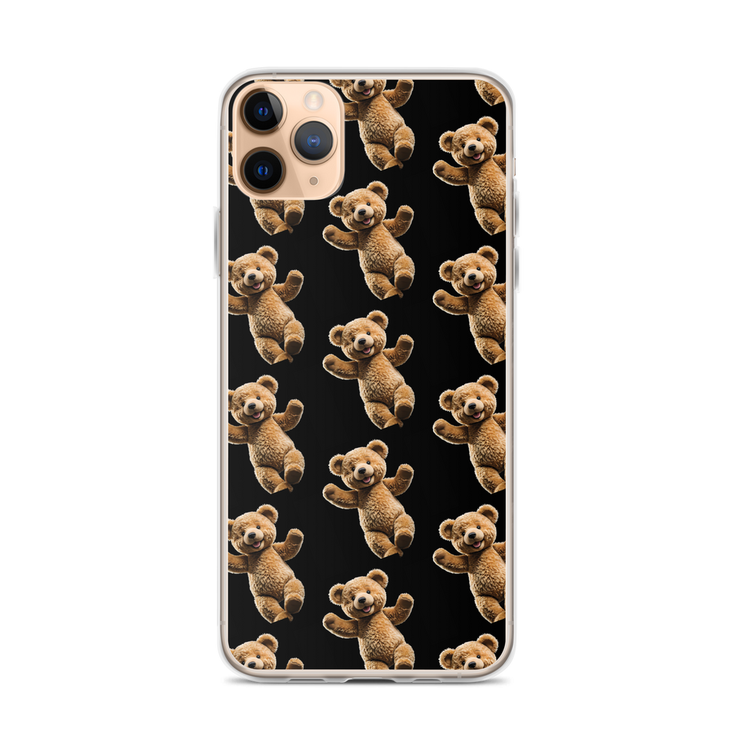 Happy Teddy Bear Pattern iPhone Case