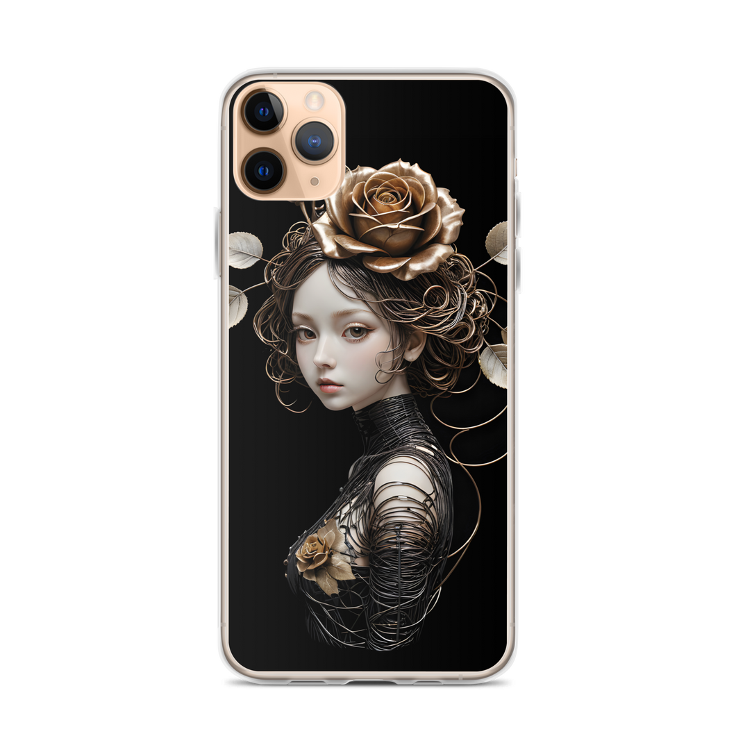 Lady Rose Copper Wire Art iPhone Case