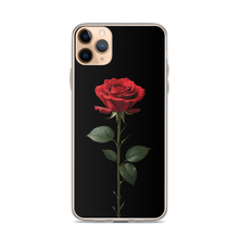 Red Rose on Black iPhone Case