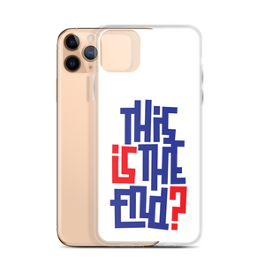 IS/THIS IS THE END? Navy Red iPhone Phone Case