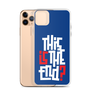 IS/THIS IS THE END? Navy Blue Reverse iPhone Phone Case