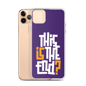 IS/THIS IS THE END? Purple Yellow Reverse iPhone Phone Case