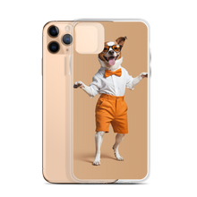 Happy Dancing Dog Beige iPhone Case