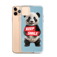 Keep Smile Blue Panda iPhone Case