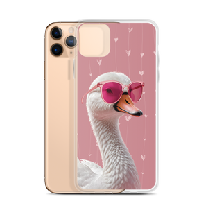 Cute Pink Swan iPhone Case