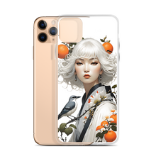 Beauty Lady with Orange and Bird iPhone Case