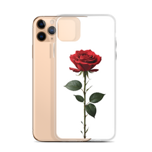 Red Rose on White iPhone Case