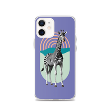 Giraffe Zebra Purple iPhone Case