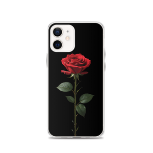 Red Rose on Black iPhone Case