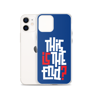 IS/THIS IS THE END? Navy Blue Reverse iPhone Phone Case