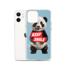 Keep Smile Blue Panda iPhone Case