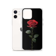 Red Rose on Black iPhone Case