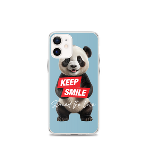 Keep Smile Blue Panda iPhone Case