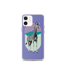 Giraffe Zebra Purple iPhone Case