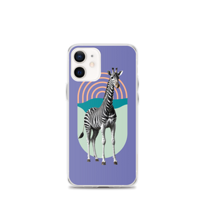 Giraffe Zebra Purple iPhone Case