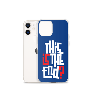 IS/THIS IS THE END? Navy Blue Reverse iPhone Phone Case