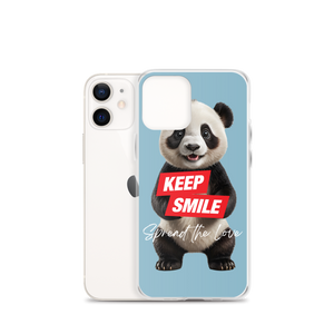 Keep Smile Blue Panda iPhone Case