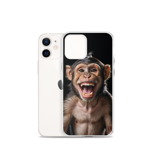 Happy Monkey Black iPhone Case