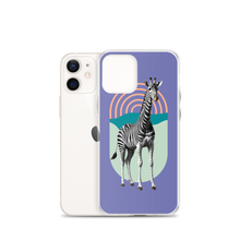 Giraffe Zebra Purple iPhone Case