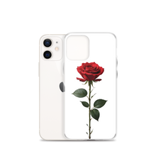 Red Rose on White iPhone Case