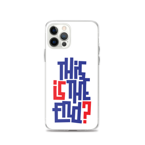 IS/THIS IS THE END? Navy Red iPhone Phone Case