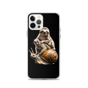 Sloth Riding A Snail iPhone Case