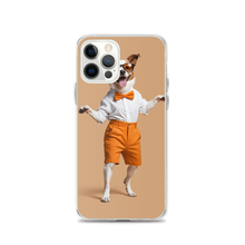 Happy Dancing Dog Beige iPhone Case