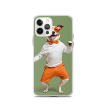 Funny Dancing Dog Green iPhone Case