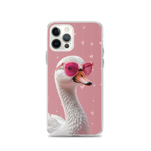 Cute Pink Swan iPhone Case