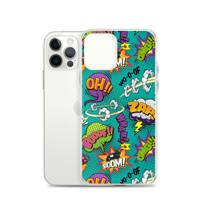 Comic Text Pattern iPhone Case