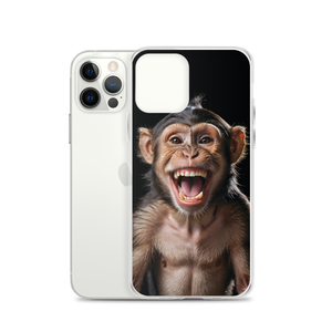 Happy Monkey Black iPhone Case