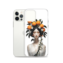 Beauty Lady with Orange Fruits iPhone Case