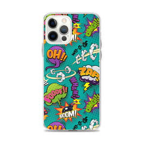 Comic Text Pattern iPhone Case