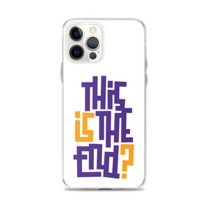 IS/THIS IS THE END? Purple Yellow iPhone Phone Case