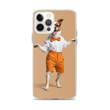 Happy Dancing Dog Beige iPhone Case