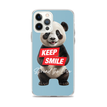 Keep Smile Blue Panda iPhone Case