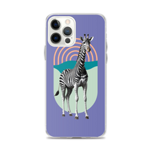 Giraffe Zebra Purple iPhone Case