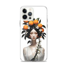 Beauty Lady with Orange Fruits iPhone Case