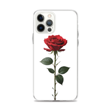 Red Rose on White iPhone Case