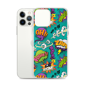 Comic Text Pattern iPhone Case