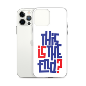 IS/THIS IS THE END? Navy Red iPhone Phone Case