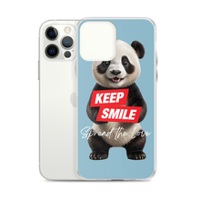 Keep Smile Blue Panda iPhone Case