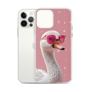 Cute Pink Swan iPhone Case