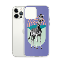 Giraffe Zebra Purple iPhone Case