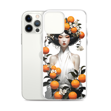 Oriental Lady with Orange Fruits iPhone Case