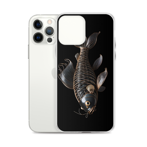 Minimalism Copperplate Art Fish iPhone Case