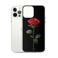 Red Rose on Black iPhone Case