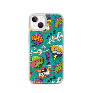 Comic Text Pattern iPhone Case